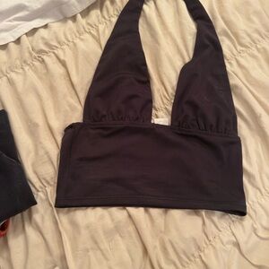 H&M Black Halter Crop Top